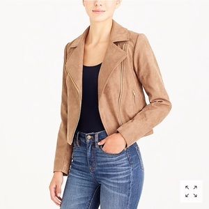 NWT J. Crew Faux Suede Moto Jacket